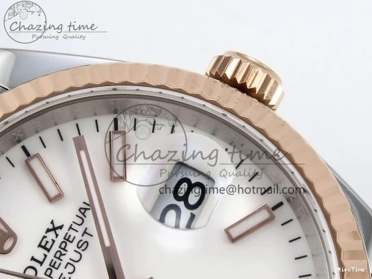 MiroTime 1222 DateJust 36 126231 APF 1:1 Best Edition 904L Steel White Sitck Dial on SS RG Jubilee Bracelet VR OnTrend 1589